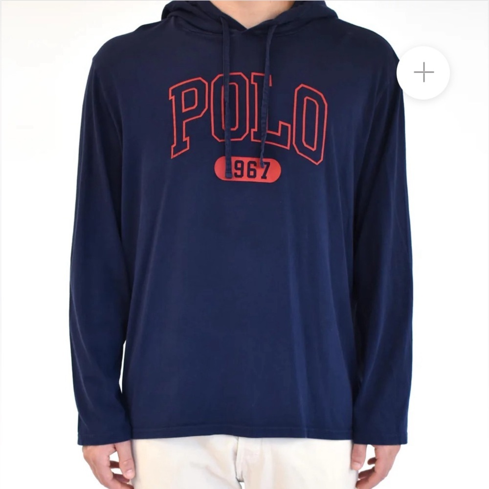 Polo Ralph Lauren Navy Blue Classic
Lightweight Hoodie Mens Size M